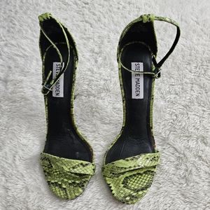 Steven Madden Green Snake Skin Heels
